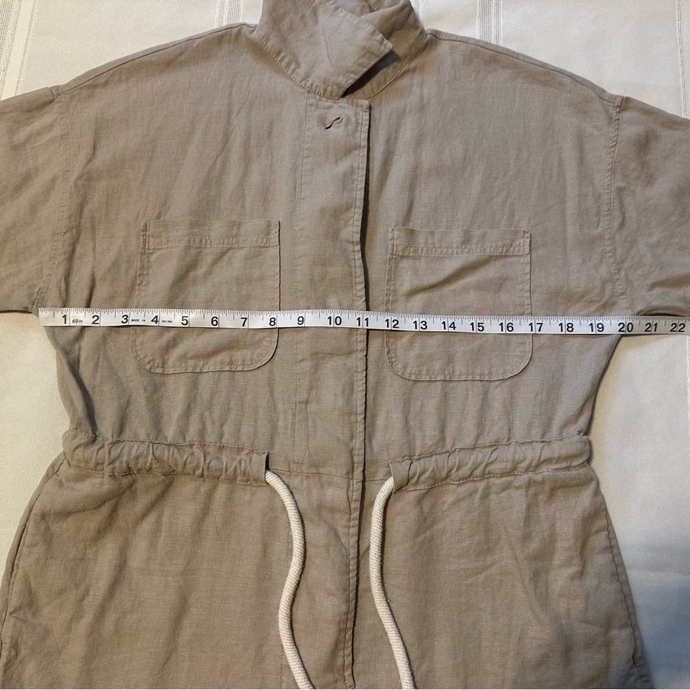 Mango Beige Short-Sleeve Romper - Picture 8 of 15